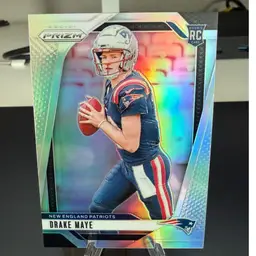 2024 Prizm Drake Maye RC Silver Prizm New England Patriots