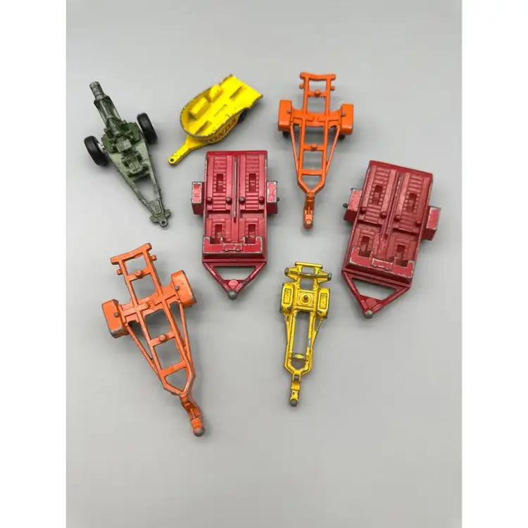Vintage Diecast Vehicle Toy Trailers Tootsietoy Matchbox Lesney Howitzer Lot 7