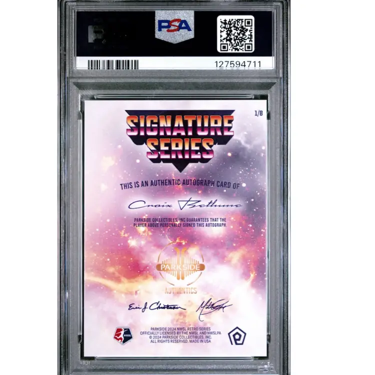 Croix Bethune 2025 Parkside Rookie Signature Series Autograph Hypernova /8 Rookie Of The Year Washington Spirit PSA 10 Pop 1!
