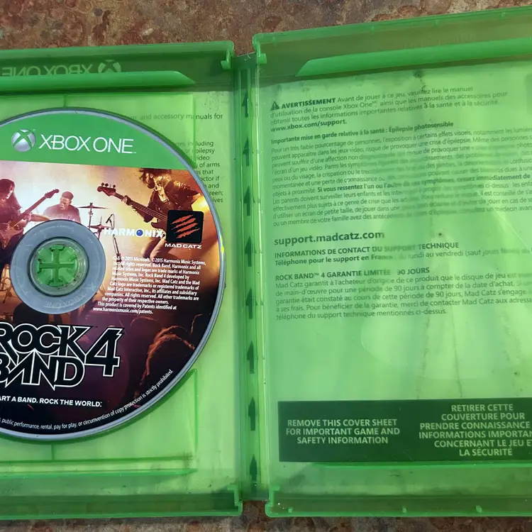 XBOX One-CD's Five Games Rock 4 Band,Destiny,PacMan,Just Dance2015,Rory McIlroy