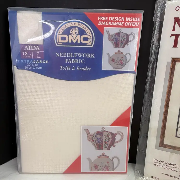 Vintage Cross Stitch Mixed Lot of Kits and Fabrics