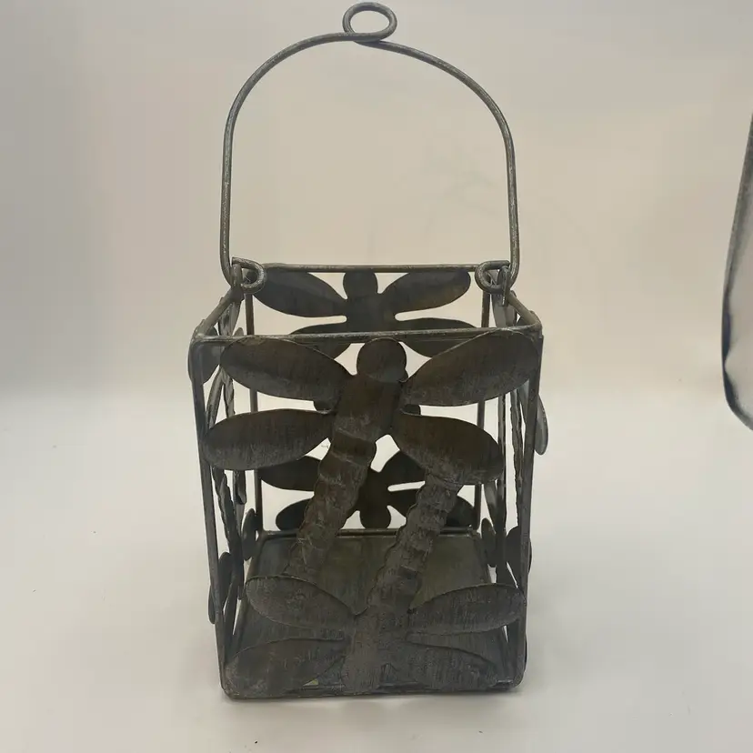 Metal Dragonfly Caddie Candle Holder