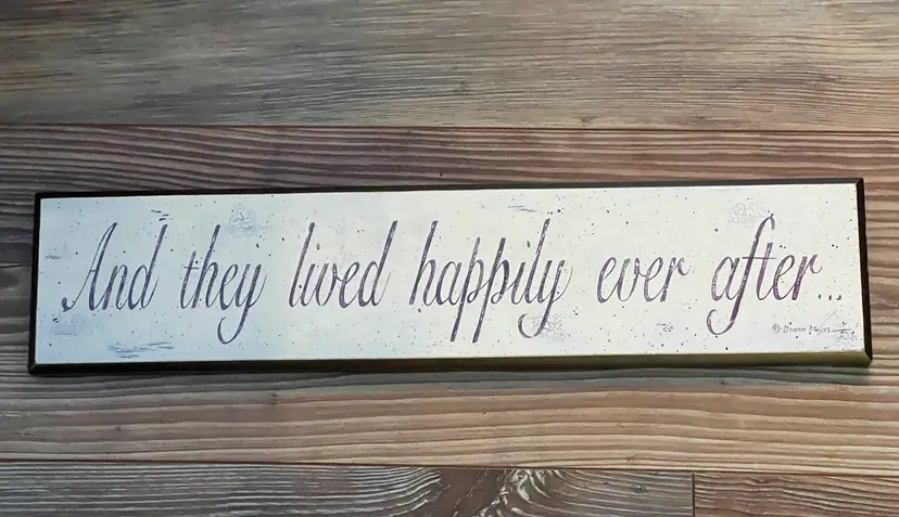 Wooden Plaque Happily Ever After