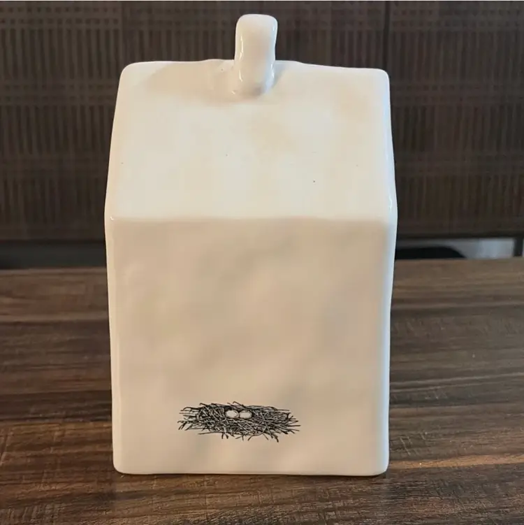 RARE Rae Dunn M Stamped Nest Birdhouse Magenta Exclusive