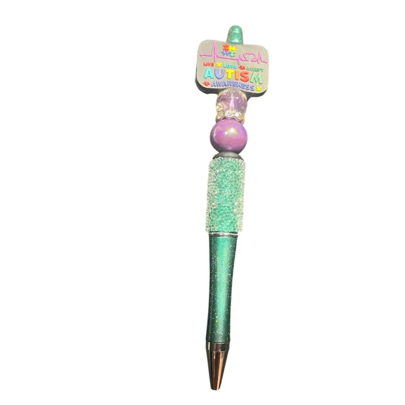 SALE 25% Off! Autism awareness - Handmade Glitz Pen