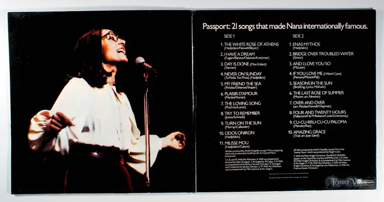 Nana Mouskouri - Passport (1976) Vinyl LP •PLAY-GRADED•