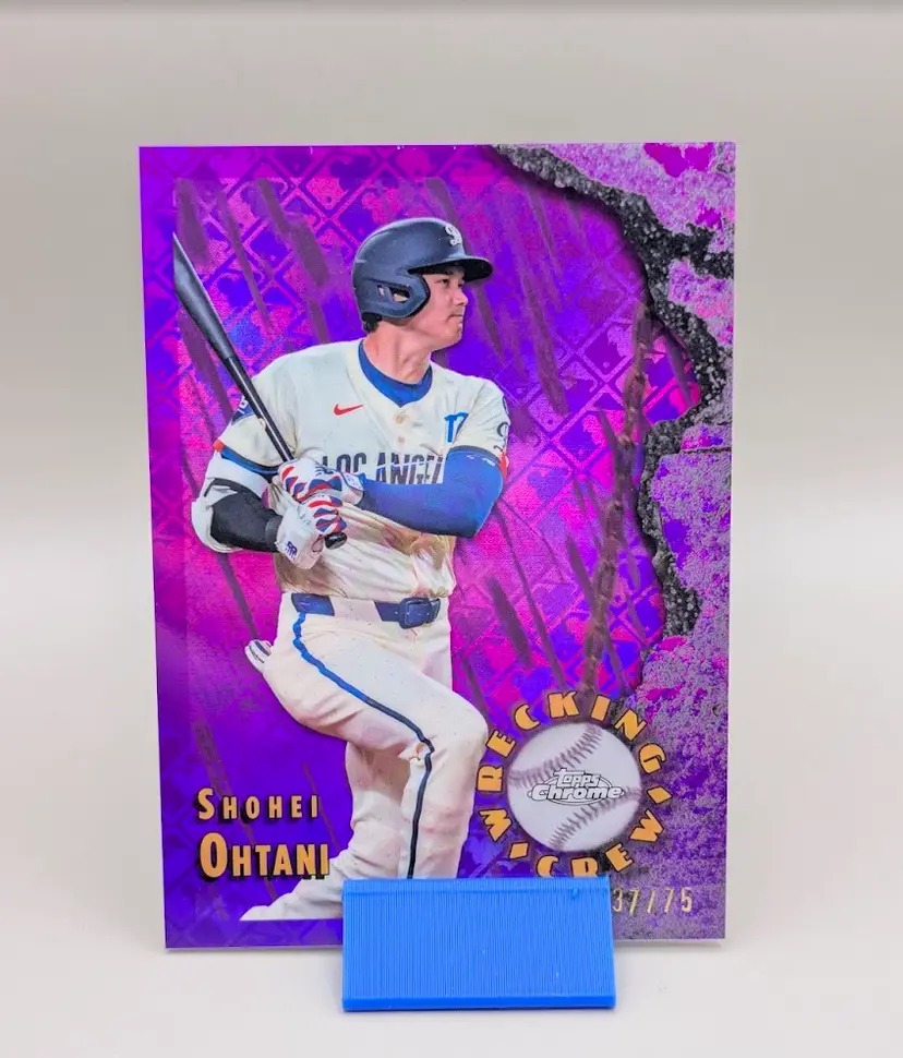Shohei Ohtani #/75 2026 Topps Chrome Logofractor Purple Wrecking Crew #WC-2 - Los Angeles Dodgers - (150-383)