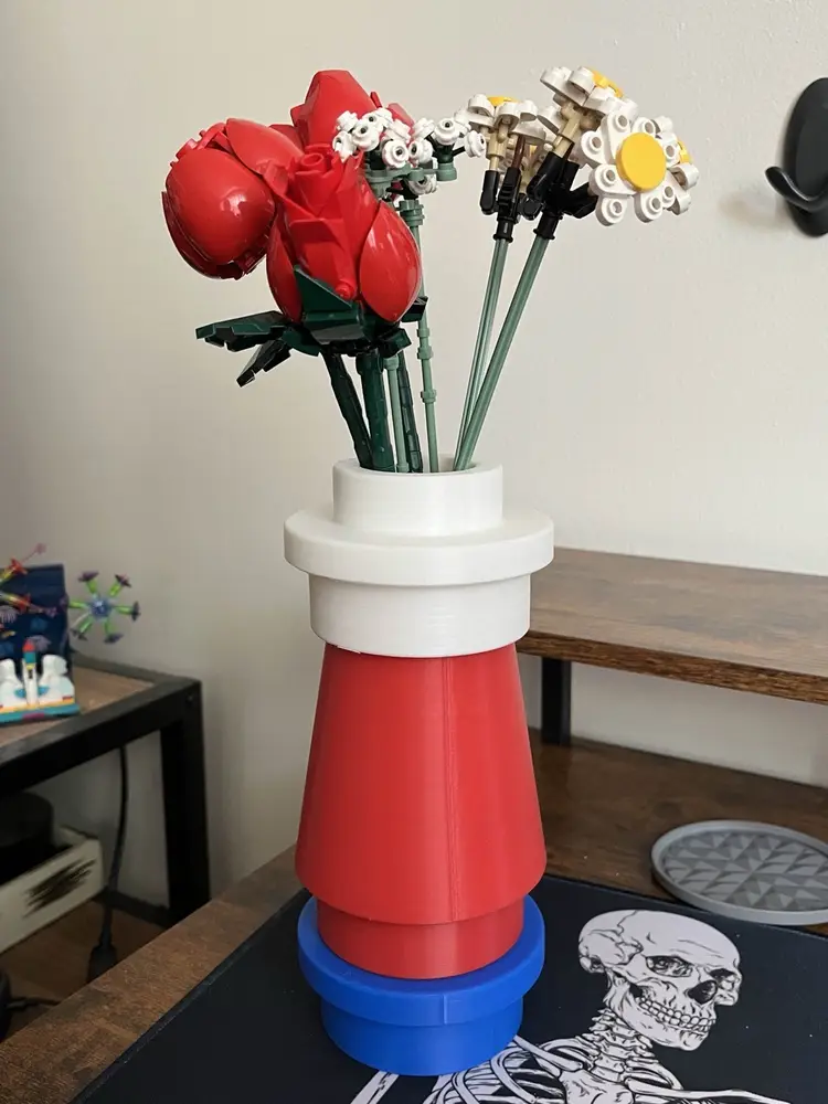 Brick Inspired Vase For Your Lego Bouquets.