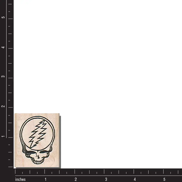 Grateful Dead Stealie Skull Rubber Stamp - Steal Your Face - Dead Head