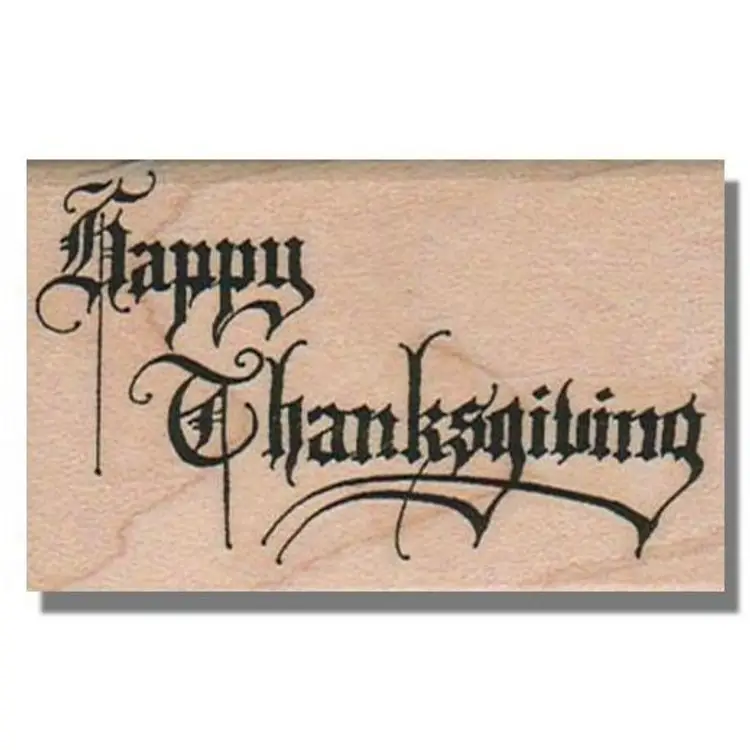 Happy Thanksgiving Rubber Stamp