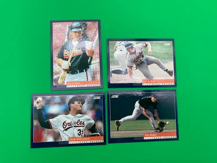 Score 1994 MLB Baltimore Orioles Lot of 14 Different Trading Cards