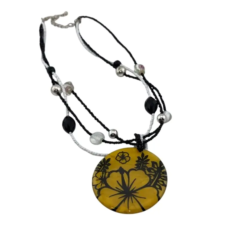 Hawaiian Style Hibiscus Necklace