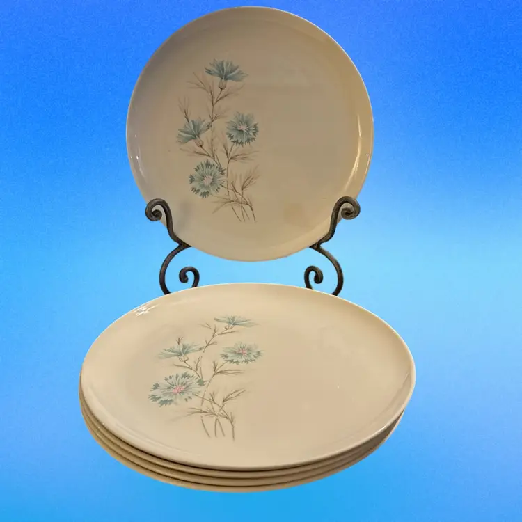 Vintage Taylor Smith And Taylor Ever Yours Boutonniere Dinner Plates Set Of 5