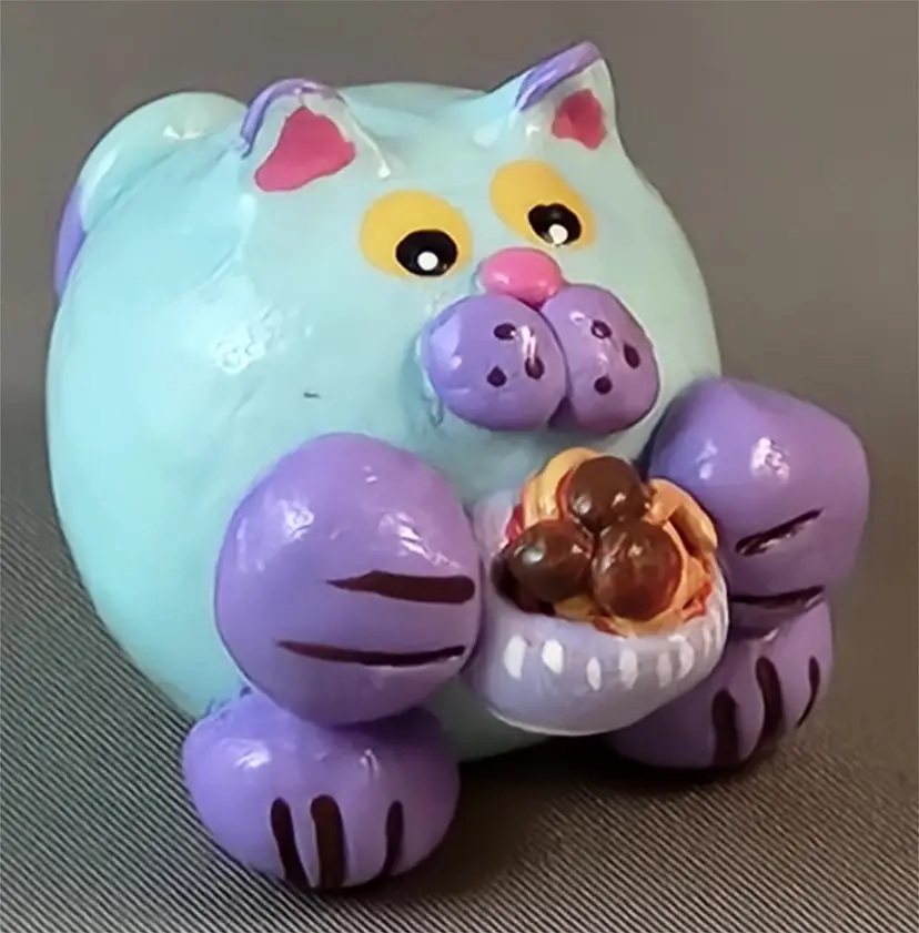 Shirley's Cats - Light Blue and Purple Spaghetti Cat