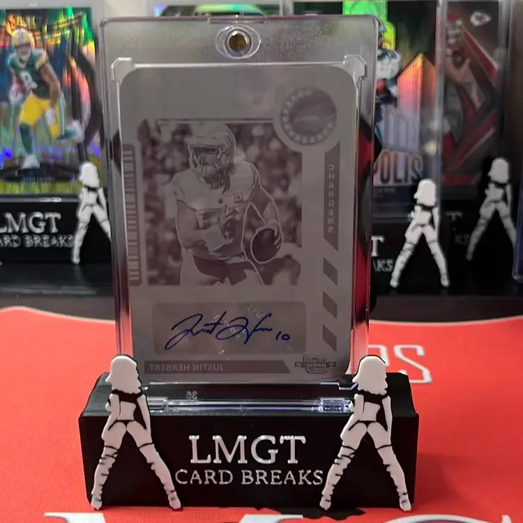 2024 Panini Contenders Optic Justin Herbert 1of1 Printing Plate.