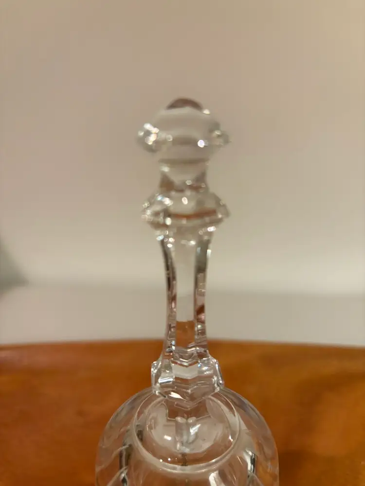 Vintage Golden Crown E & R Lead Crystal Bell.