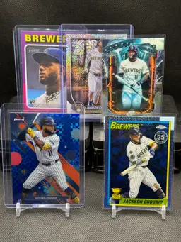 Jackson Chourio Numbered Lot - Topps Silverpack /150 & Finest Checkerboard /99