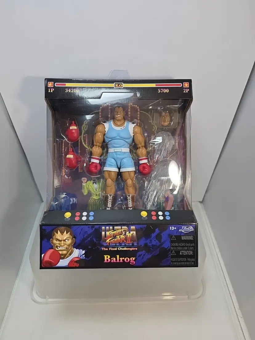 Jada Street Fighter II Balrog Action Figure 1:12 Deluxe Scale Toys 6" NIB (KZ)