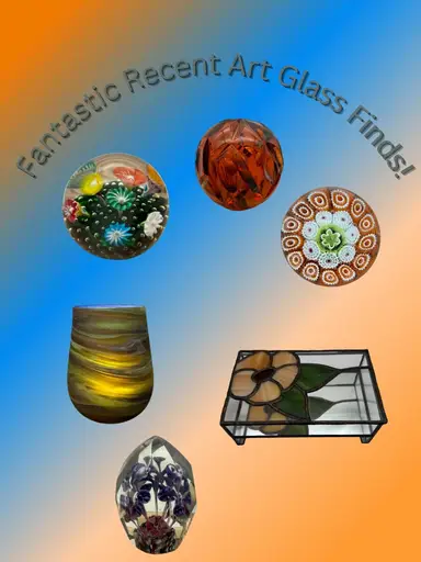 Fantastic Recent Art Glass Finds! Paperweights and More!