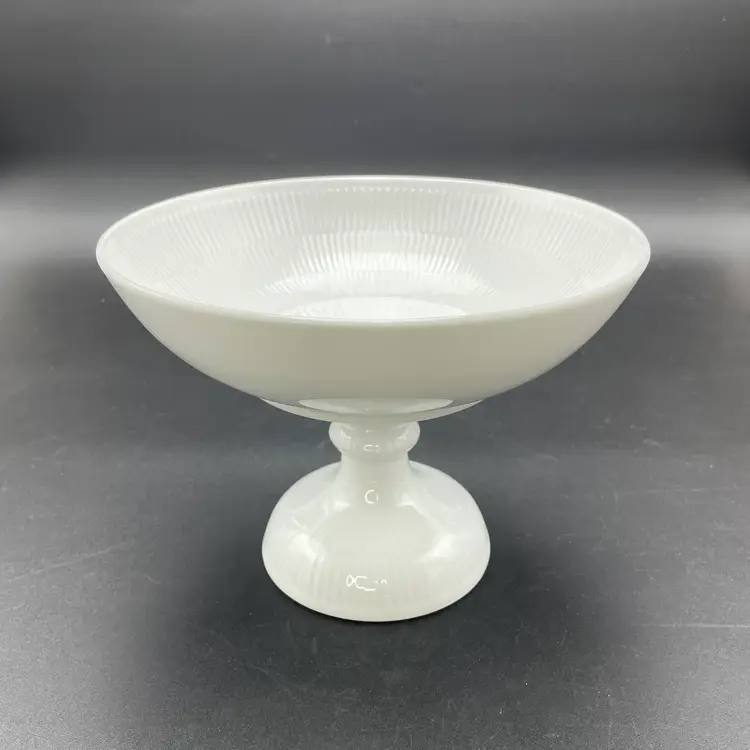 Royal Copenhagen White Fluted Plain Trifle Bowl #428 Pedestal Compote