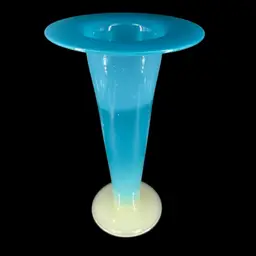 Blue Opaline Trumpet Style Vase