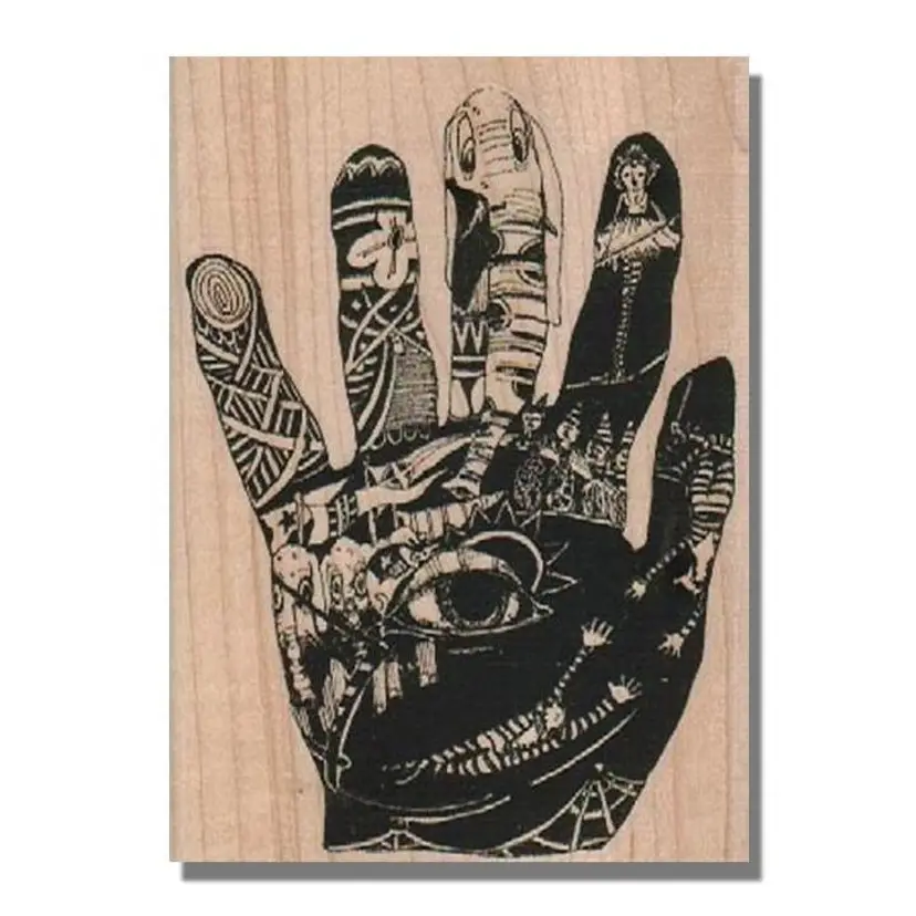 Hand Circus Art Rubber Stamp Rubber Stamp