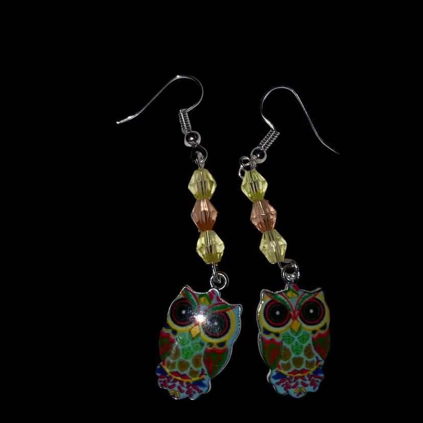 Fun Owl Earrings, Made With Love, By Me!