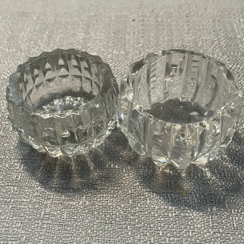 2 Salt Cellars One Crystal Glows