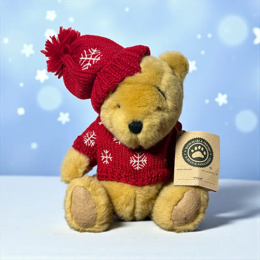 The Boyd's Collection Pooh Bear's Winter Holiday 10" With Tags