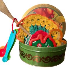 Baking Vignette Tin With Cookie Cutters And Utensils