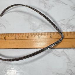 Sterling Silver Braided Triangular Collar Torque Choker Necklace