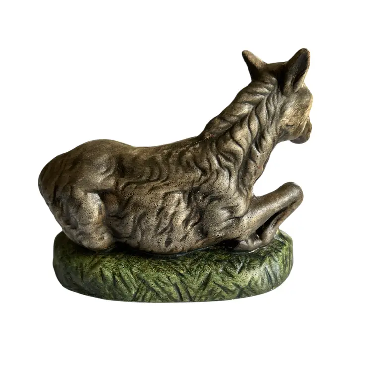 Signed Atlantic Mold Nativity Donkey Figurine