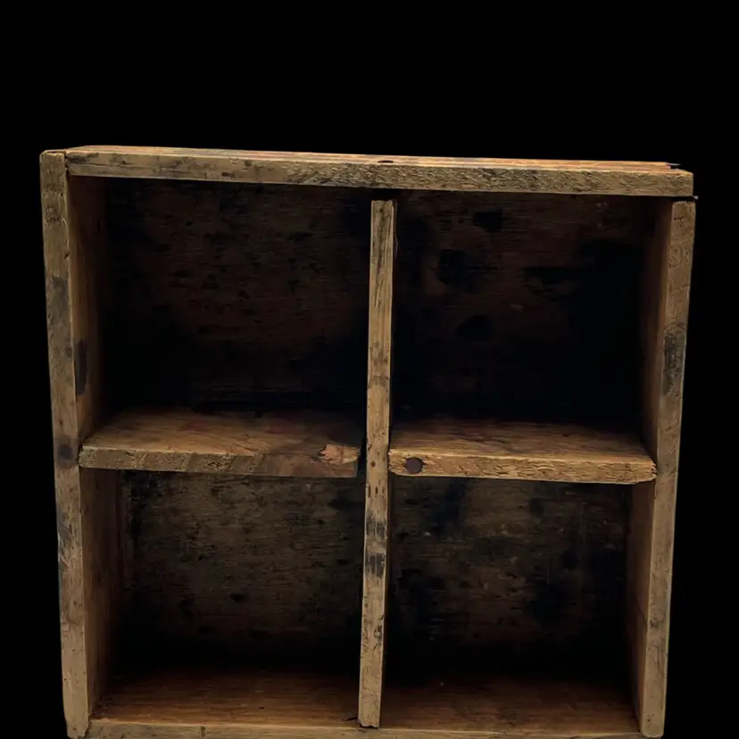 Rustic Trinket Shelf Made From Old Old Food Crate