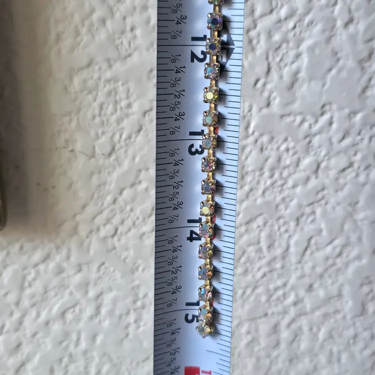 Stunning Vintage Aurora Borealis Gold Tone Choker Necklace