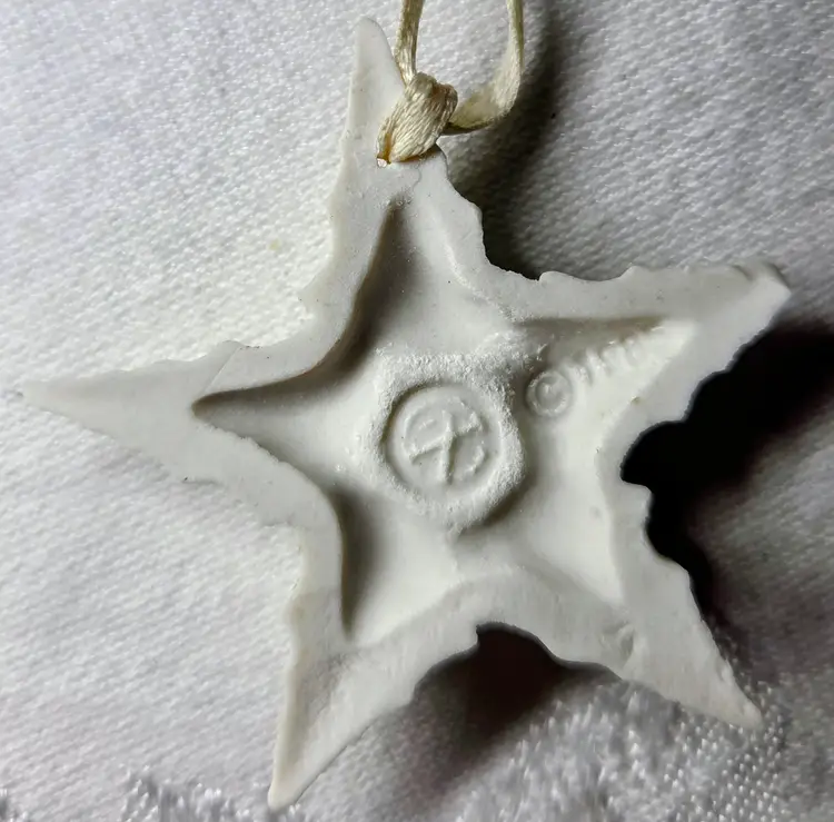 Margaret Furlong Shell Angel Christmas Ornaments Lot 7 1980s Snowflakes Star