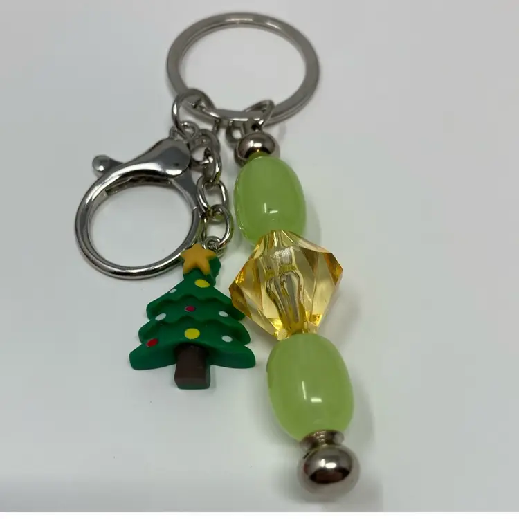 2 Day Sale! 🎉🎄🎉 Christmas Tree Purse Charm Or Keychain Clip!  UV Reactive! Handmade By Me!