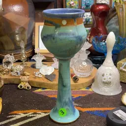 Mahon Studio Pottery Goblet 9.25” Tall