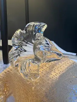 Hand Blown Vintage Glass Flower