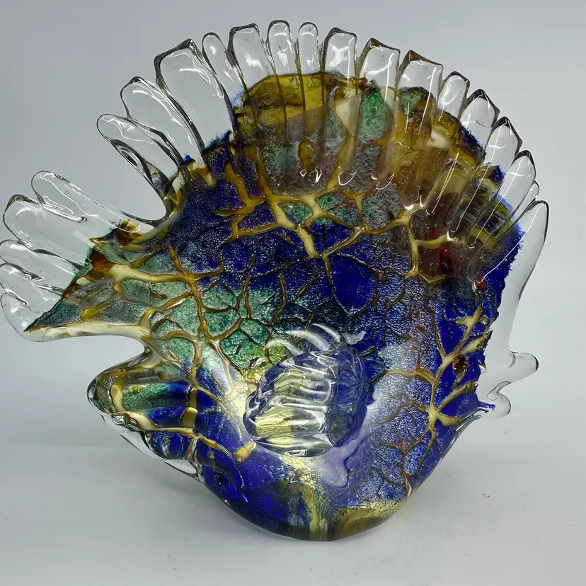 STUNNING Blown Art Glass Fish Sculpture
