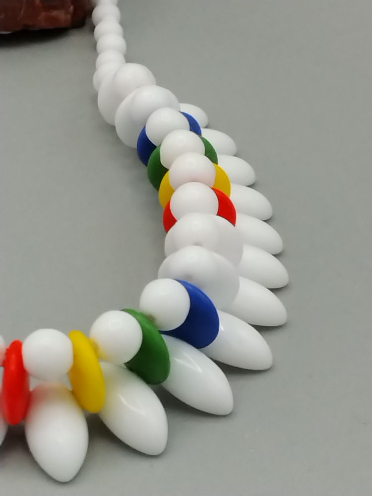 Czechoslovakian Milk Glass necklace
