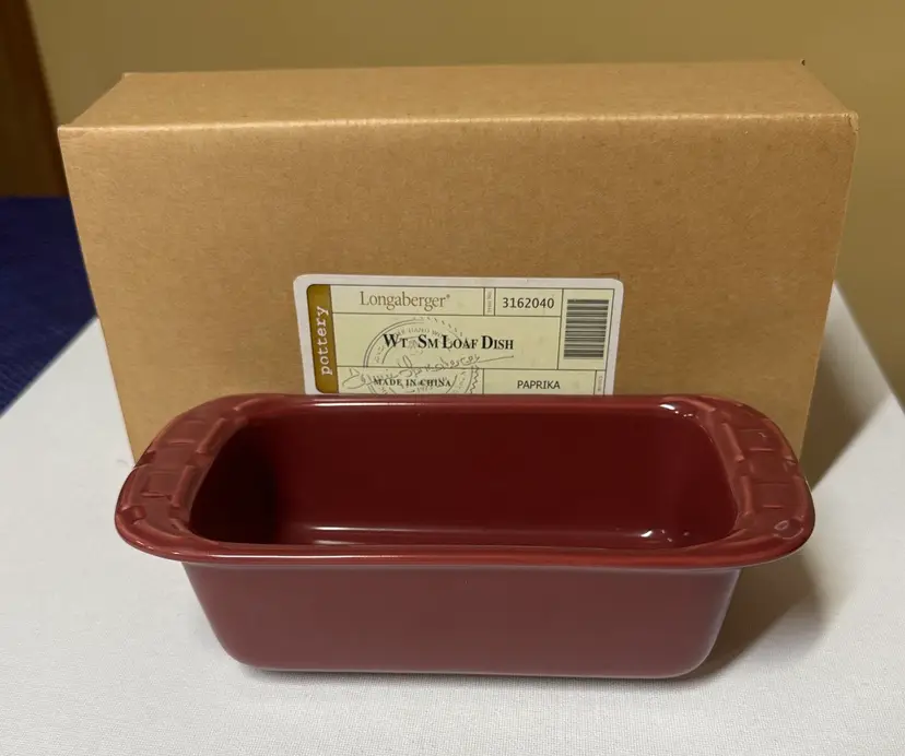 Longaberger Woven Traditions SMALL LOAF DISH - Paprika - NEW 8.25” by 4” by 2.5”