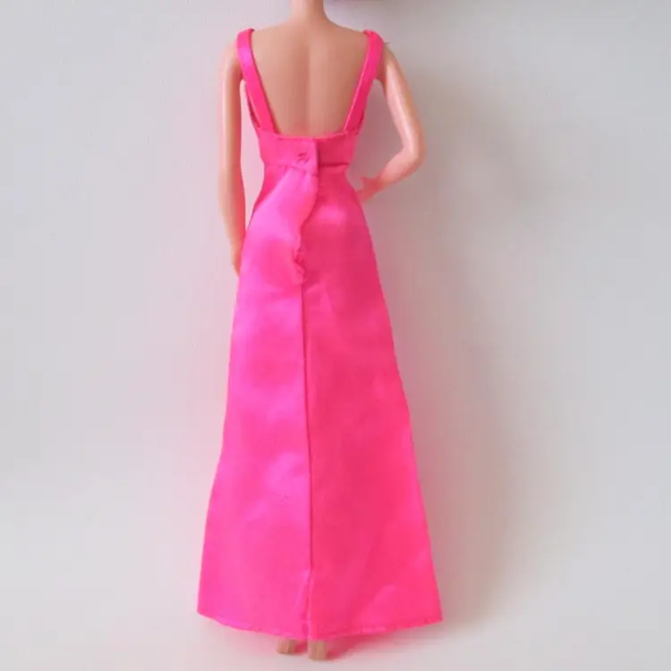 Original Superstar Barbie Doll Dress Pink Satin 70s Doll Gown