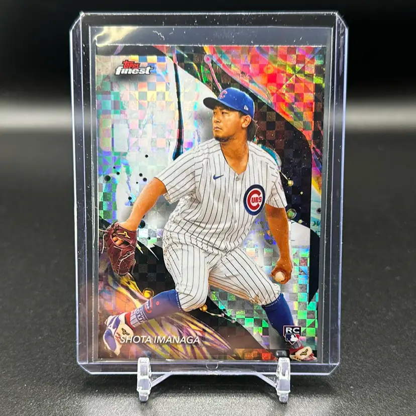 Shota Imanaga 2024 Topps Finest RC Uncommon Xfractor Checkerboard Chicago Cubs