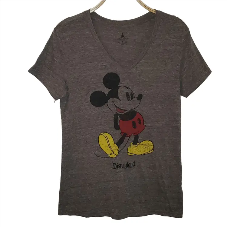 Disney Parks Disneyland Mickey Mouse V-Neck Shirt Women's Size Large