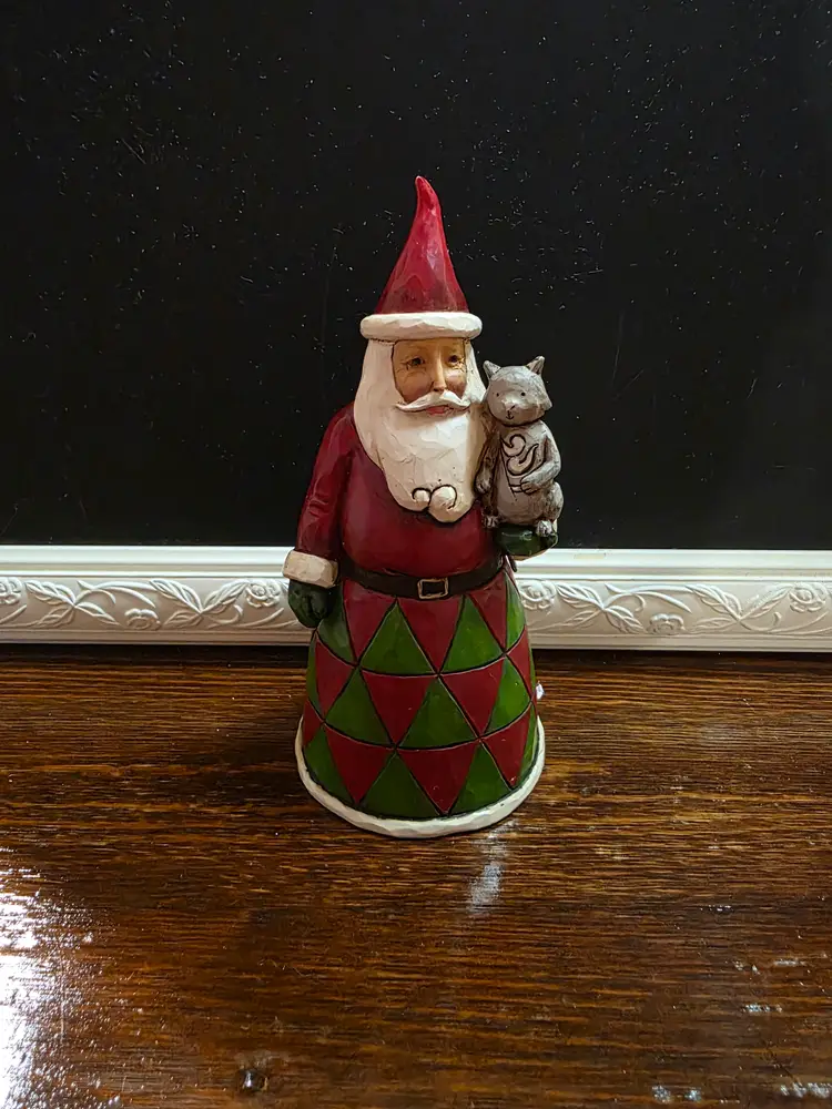 Jim Shore Santa Claus with Cat Figurine