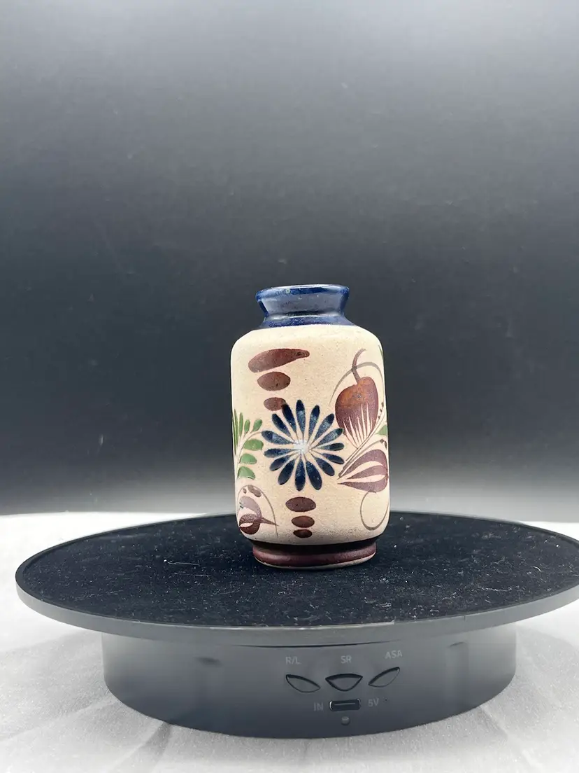 Vintage Handmade Mini Mexican Tonala Style Pottery/Clay Vase