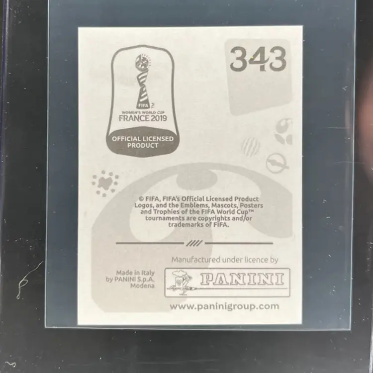 Jordyn Huitema 2019 Panini Women’s World Cup Sticker (Italy Print) Canada Soccer Card