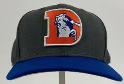 Lot of 4 Denver Broncos Memorabilia - Denver Broncos Sports Fan Cap, Garden Gnome, Peyton Manning Figure And Bottle Sock