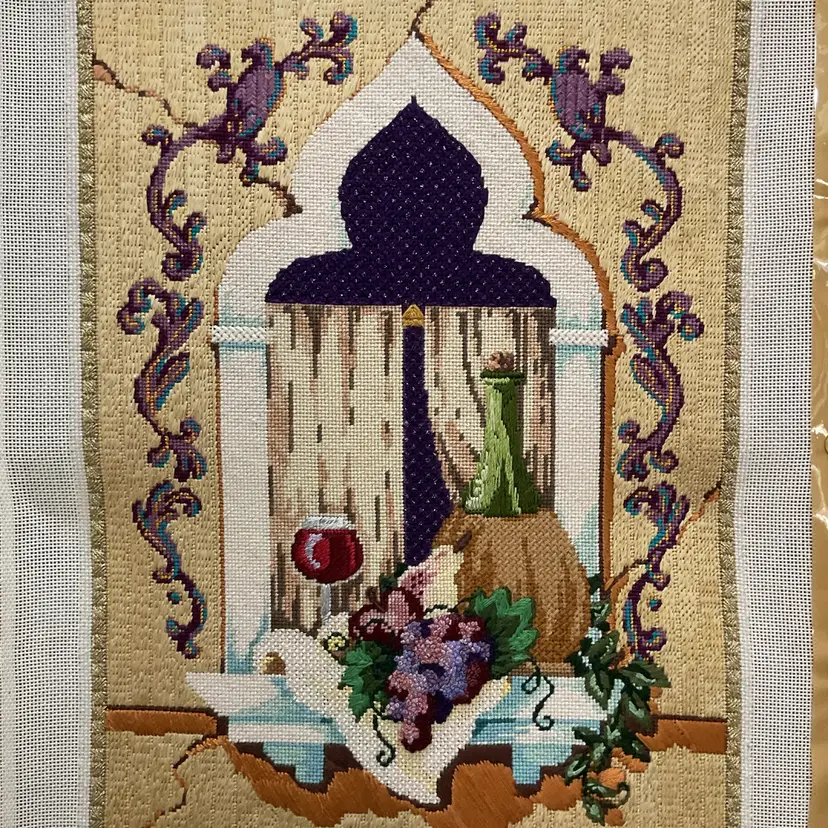 08 “Italia” Needlepoint Unframed Canvas Designed By Sandra Gilmore