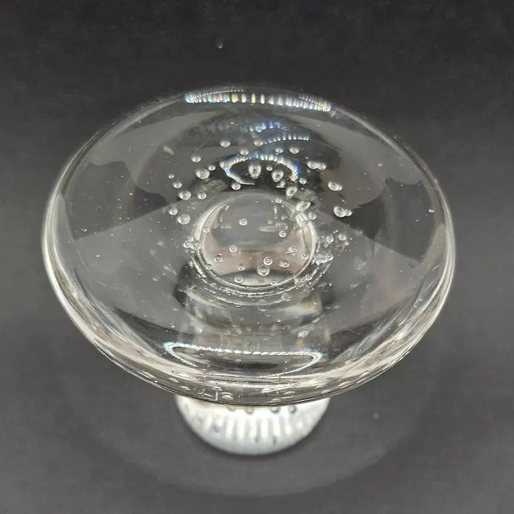 Clear Glass Controlled Bubble Mushroom